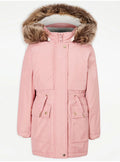 Pink Hooded Parka Jacket – Kids