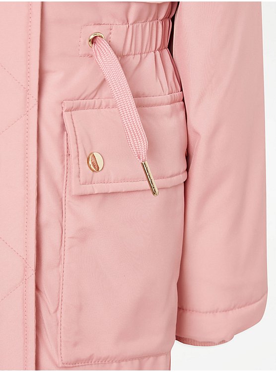 Pink Hooded Parka Jacket – Kids