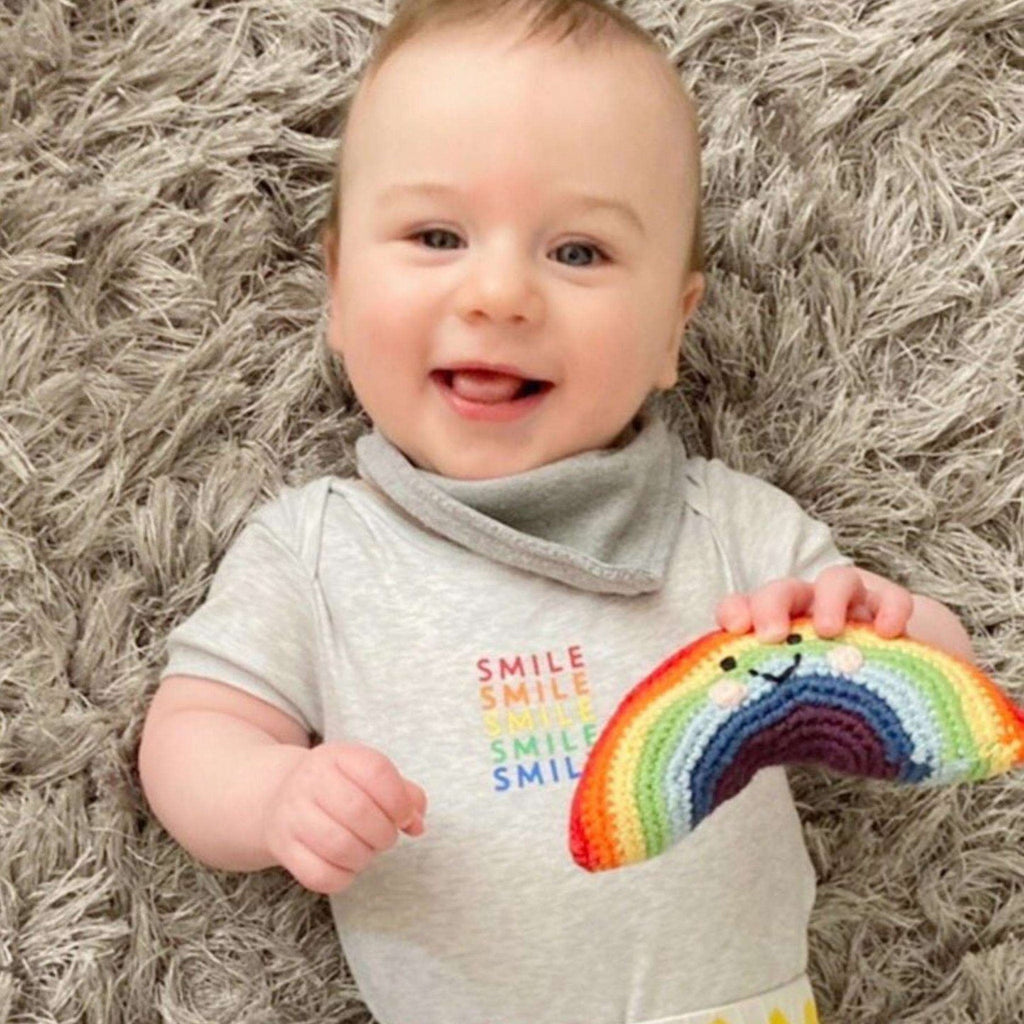 Pebble Friendly Rainbow Baby Rattle