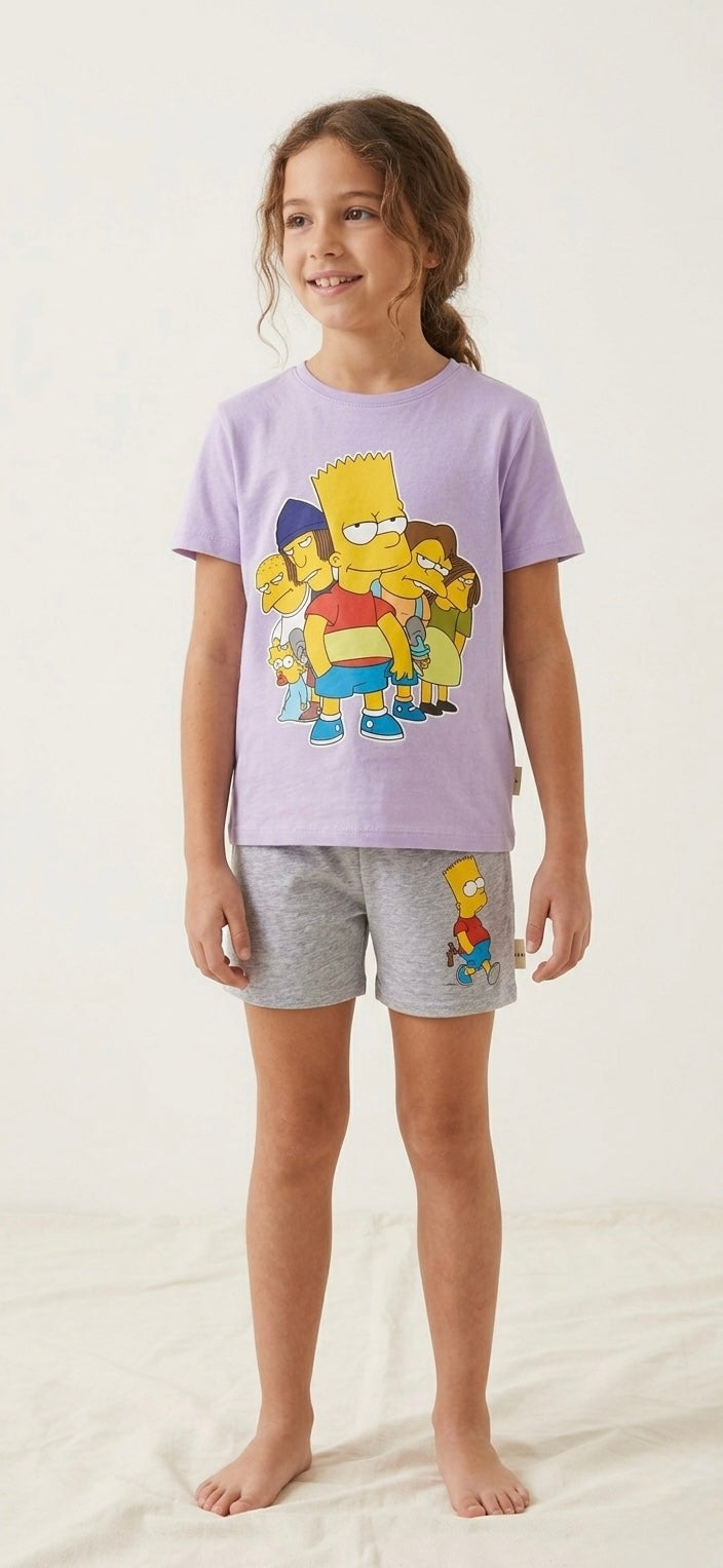 The Simpson Printed Short Pyjama Set – 2 Piece
