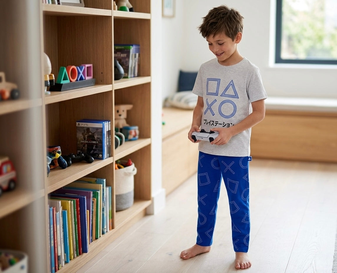 PlayStation Printed Jersey Pyjama Set