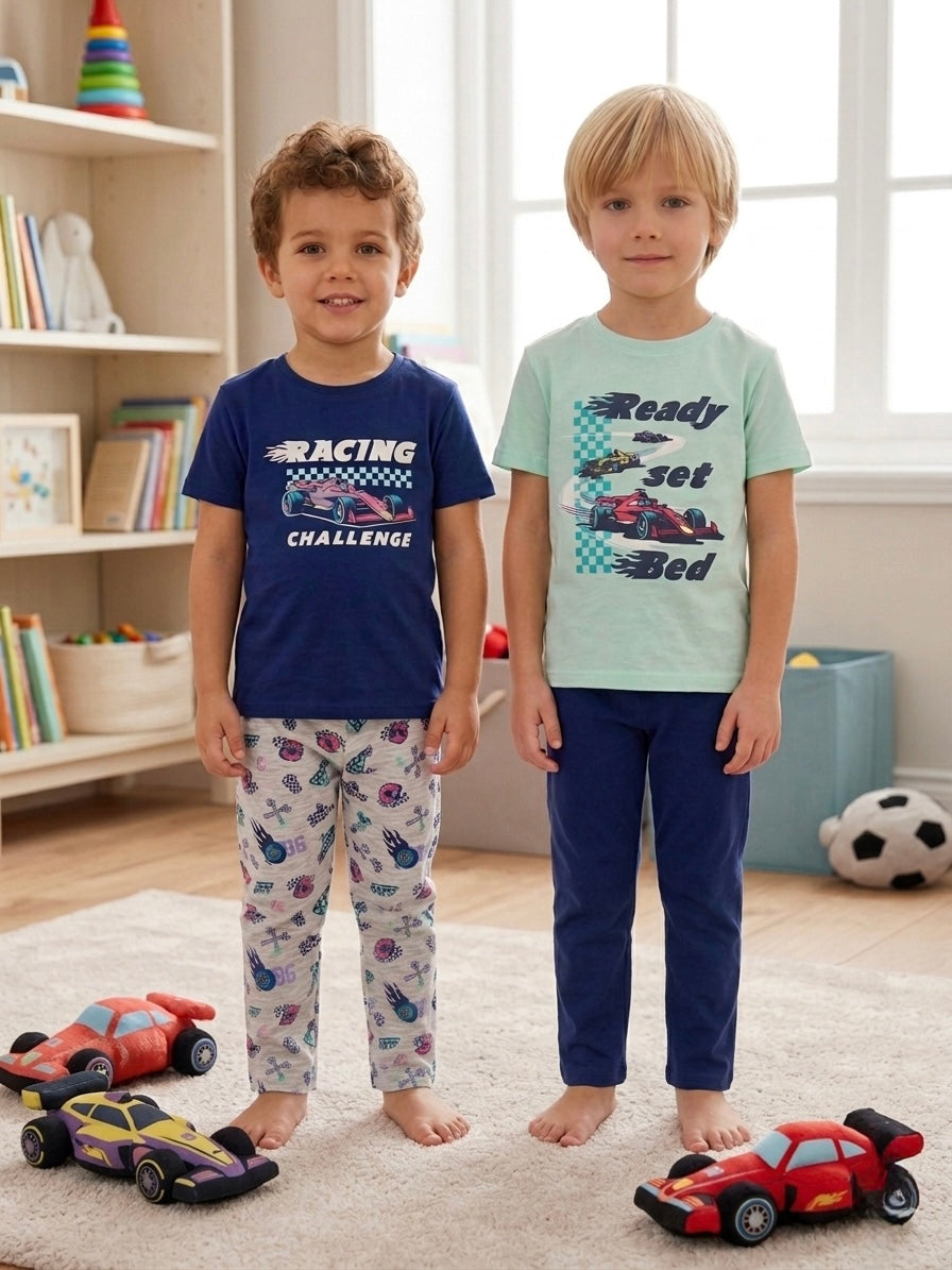 Primark Racing Cars Short Sleeve Pyjamas – 2 Pack