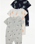 Farm Friends Baby Romper Set – 3 Pack