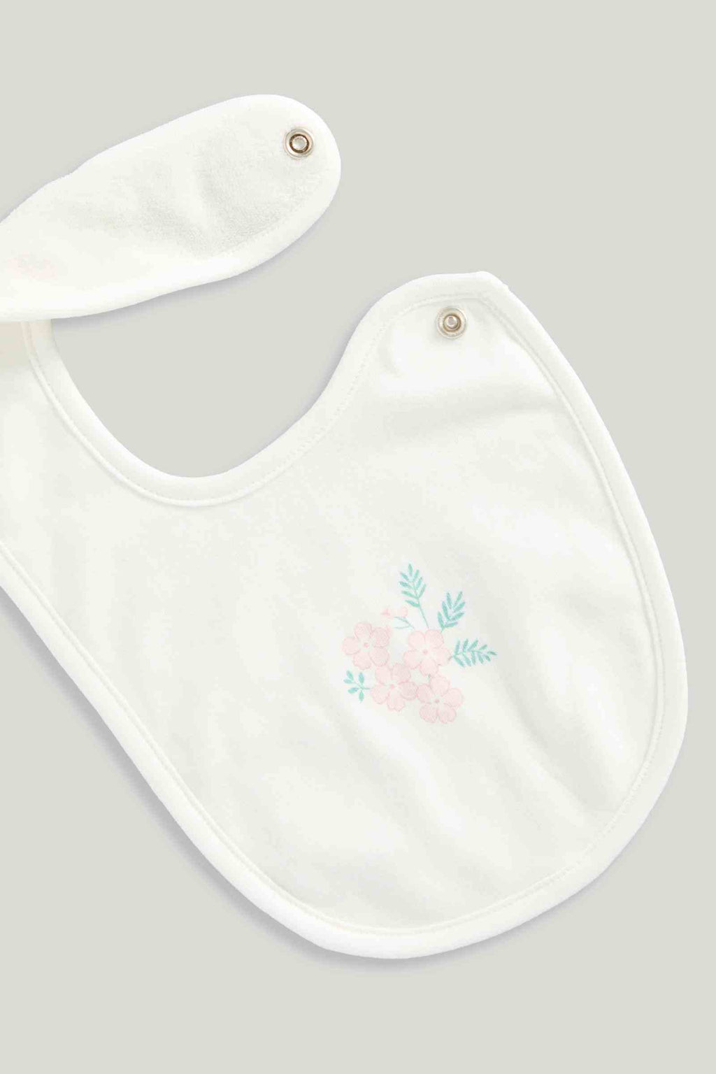 Baby Girl Floral Dress Bodysuit with Matching Bib