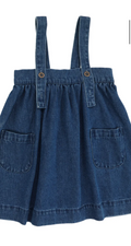 George Girls Denim Pinafore Skirt with Adjustable Straps