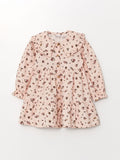 LC Waikiki Girls Blush Pink Floral Ruffle Dress