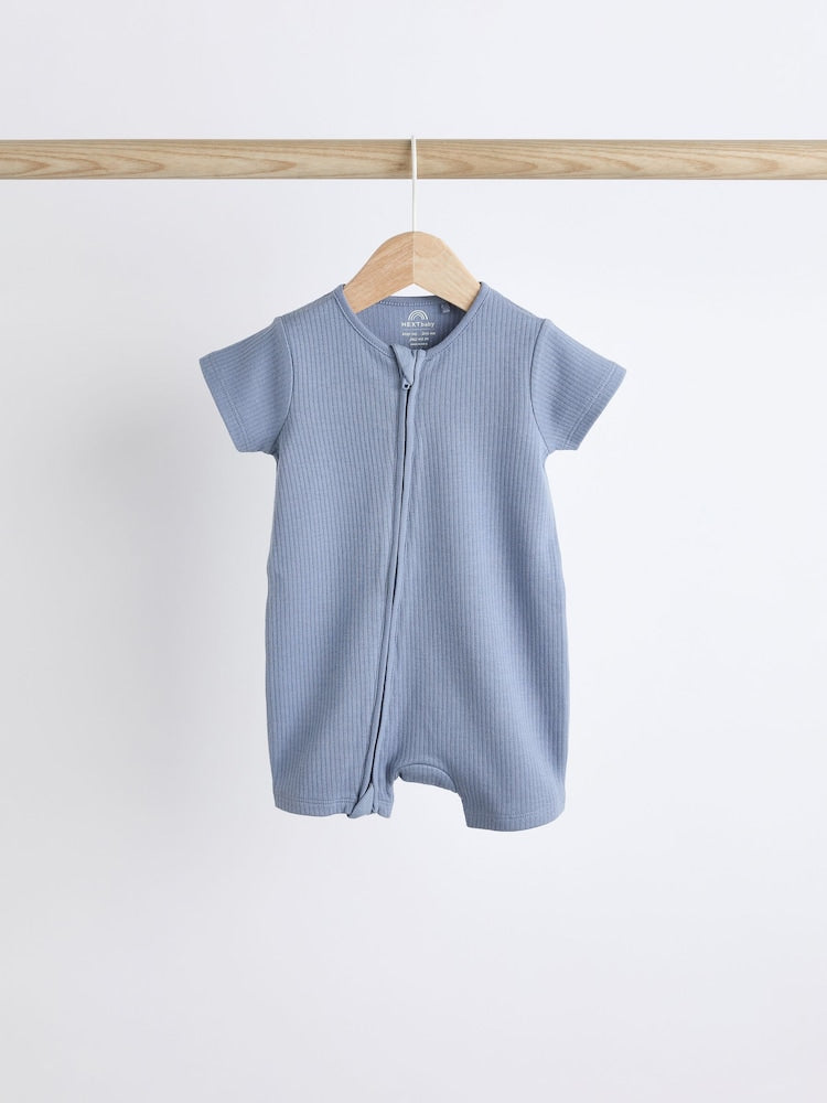 Ribbed Zip Rompers – Next