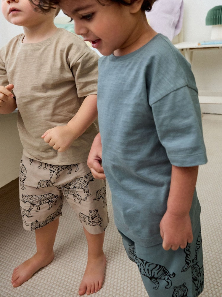 Next Safari Print T-Shirt & Shorts Set