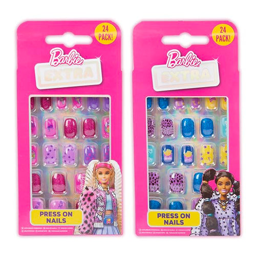 Barbie Extra Press-On Nails – 24 Pack (Pink Collection)