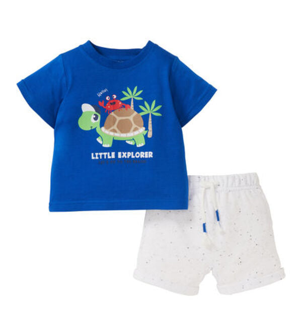 Little Explorer Turtle Shorts Set