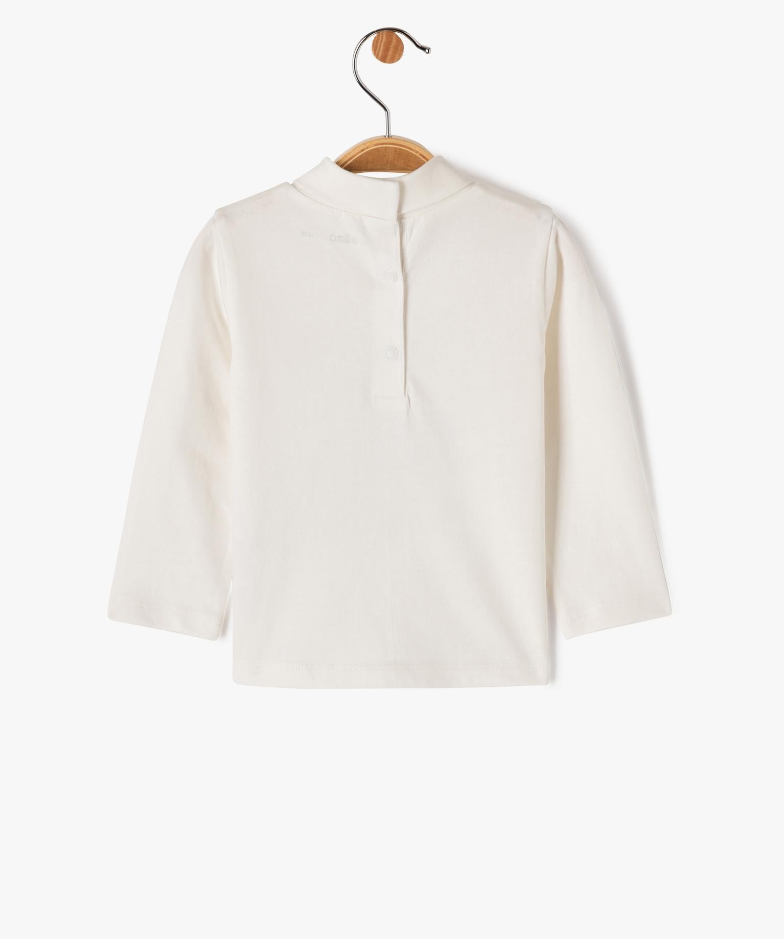 GÉMO Baby Girl Ecru Floral Long-Sleeve Top