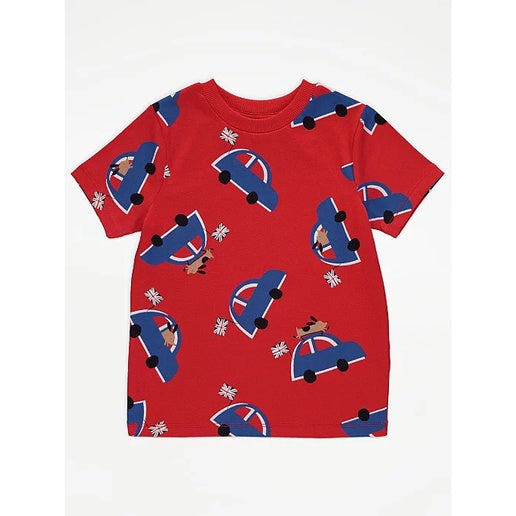 George Car Print T-Shirt & Shorts Set