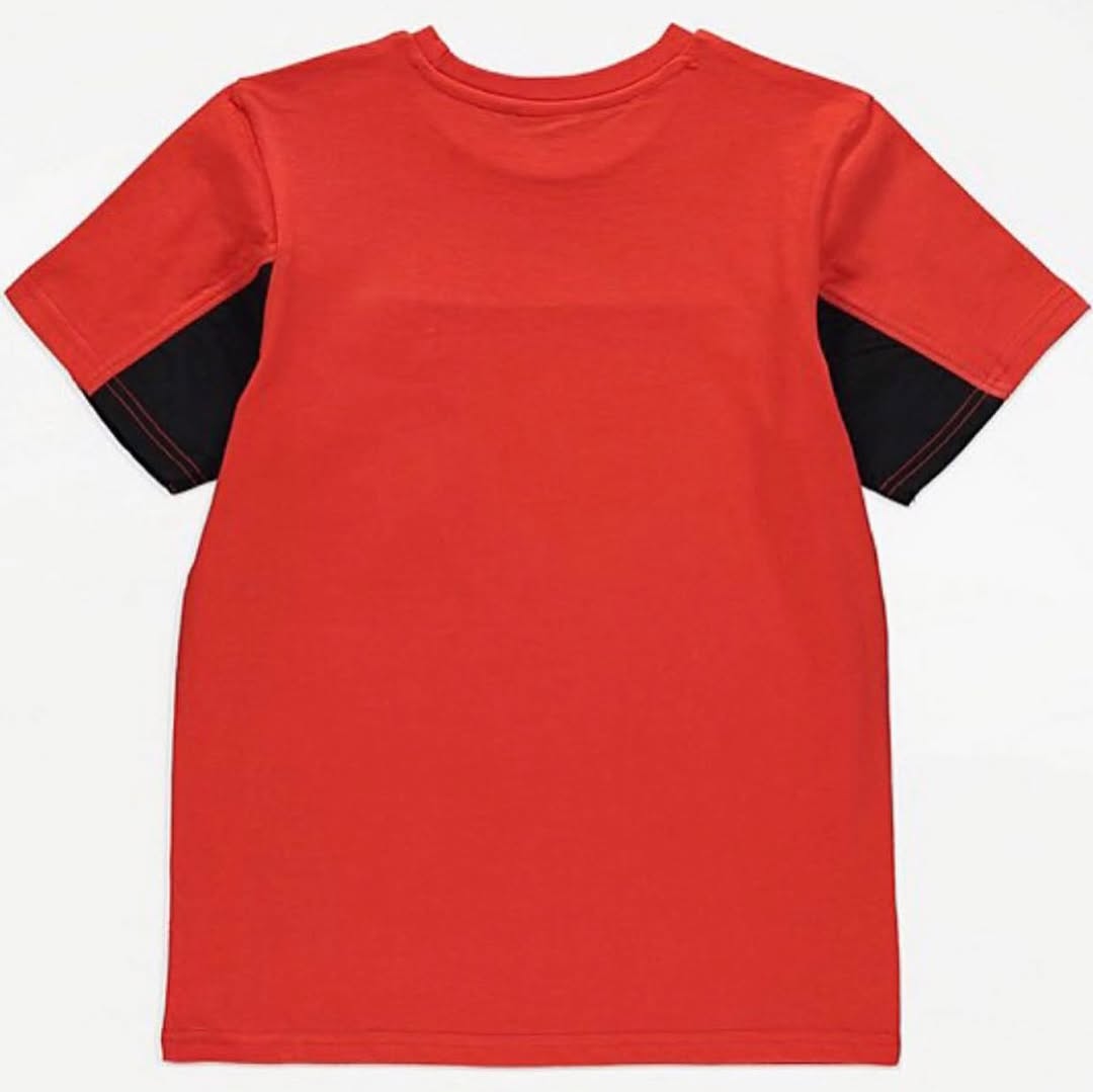George Boys Matching Set – Red & Black