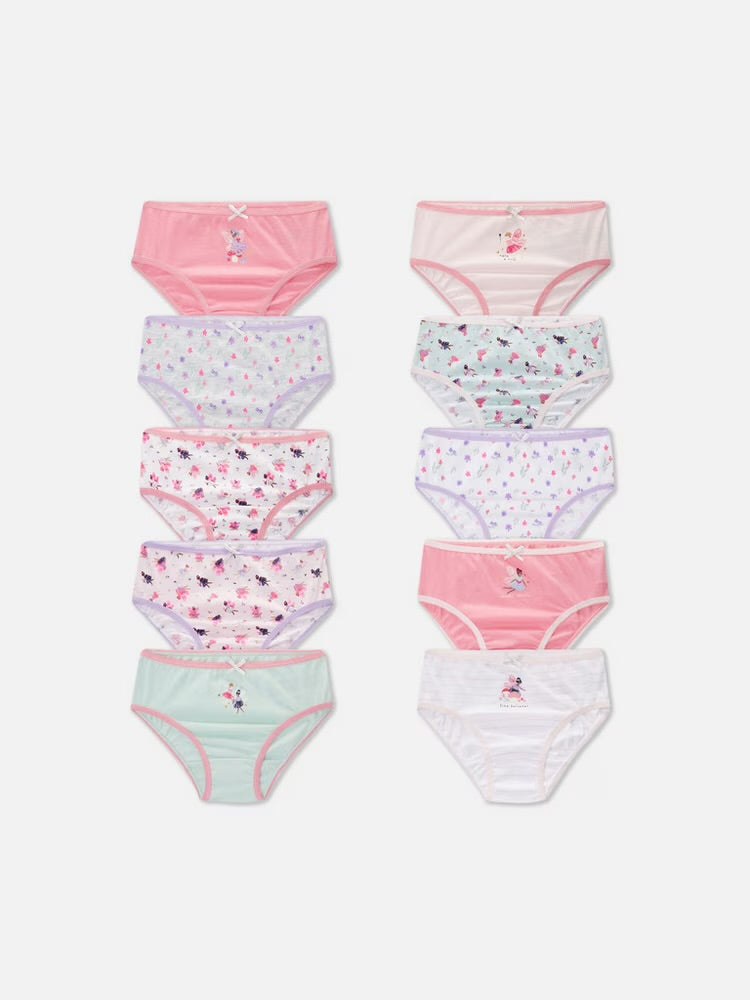 Primark Girls Fairy Briefs – 10 Pack