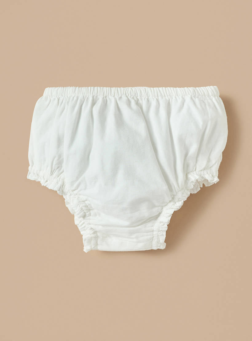 Juniors Broderie Dress & Bloomers Set – Ivory