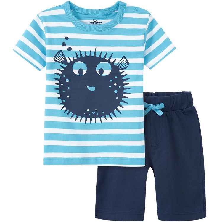 Ocean Stripes Short Set – Puffer Fish Collection
