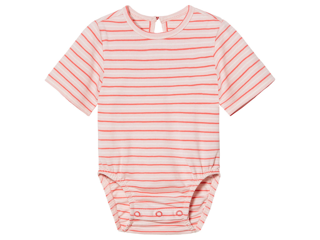 Kuniboo Baby Denim Pinafore Dress & Striped Bodysuit Set