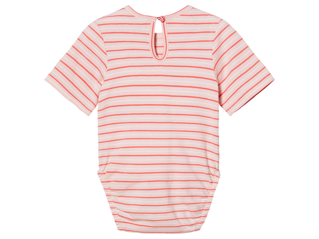 Kuniboo Baby Denim Pinafore Dress & Striped Bodysuit Set