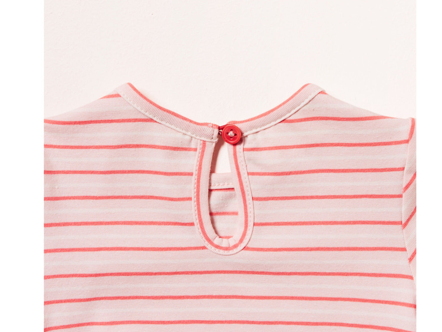 Kuniboo Baby Denim Pinafore Dress & Striped Bodysuit Set