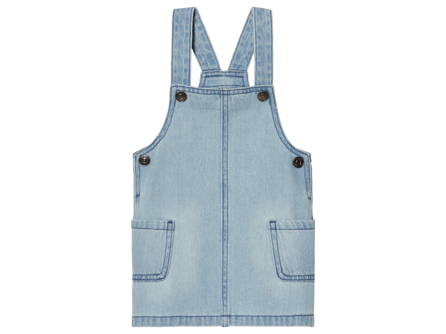 Kuniboo Baby Denim Pinafore Dress & Striped Bodysuit Set