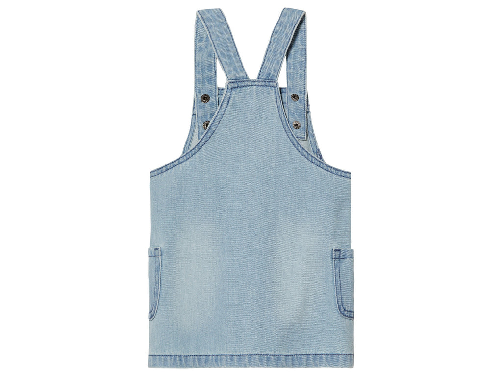 Kuniboo Baby Denim Pinafore Dress & Striped Bodysuit Set