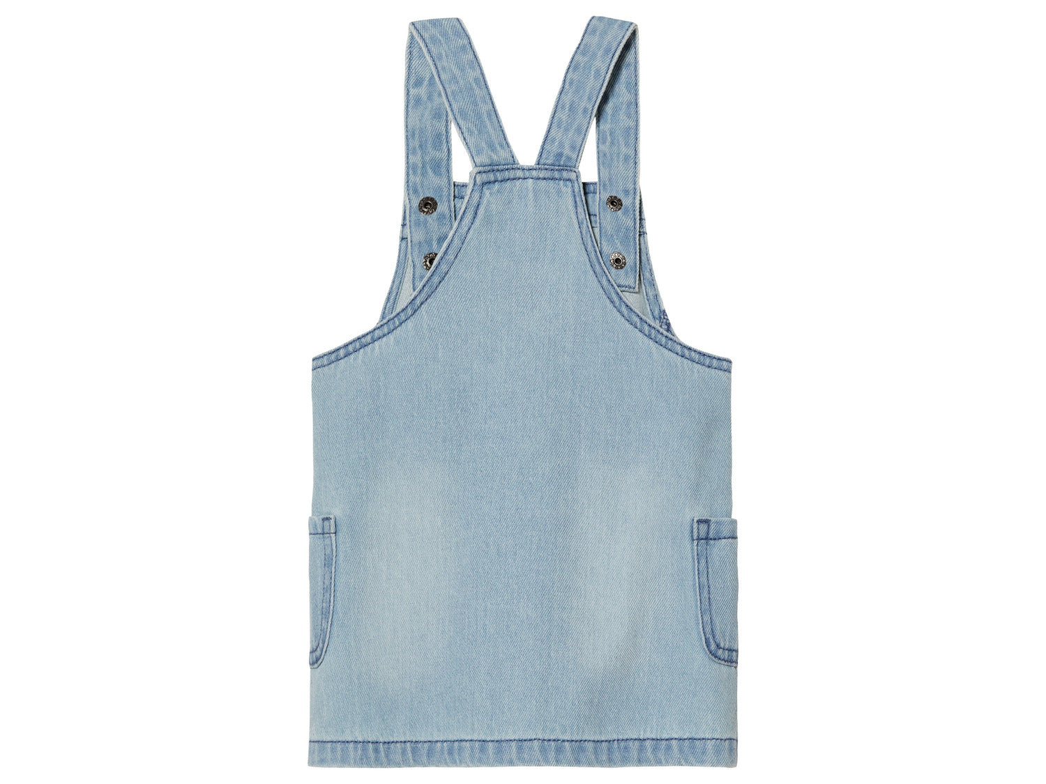 Kuniboo Baby Denim Pinafore Dress & Striped Bodysuit Set