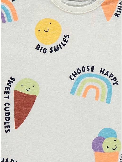 George Baby 3-Pack Happy Day Short Sleeve Rompers