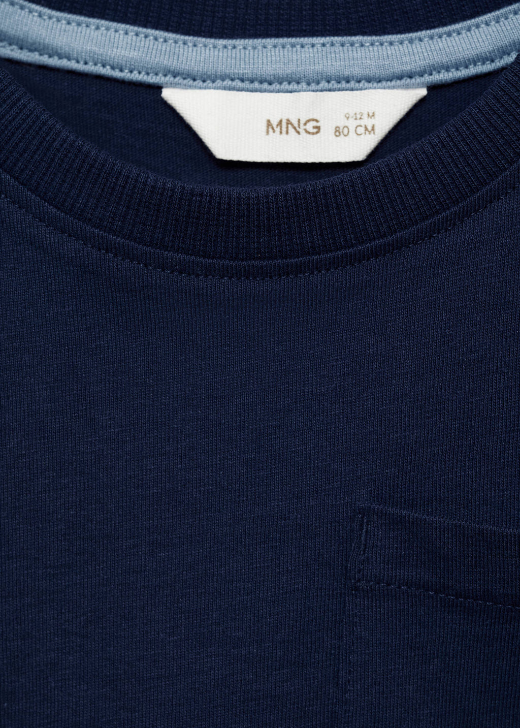Mango Kids Navy Long Sleeve Pocket T-Shirt