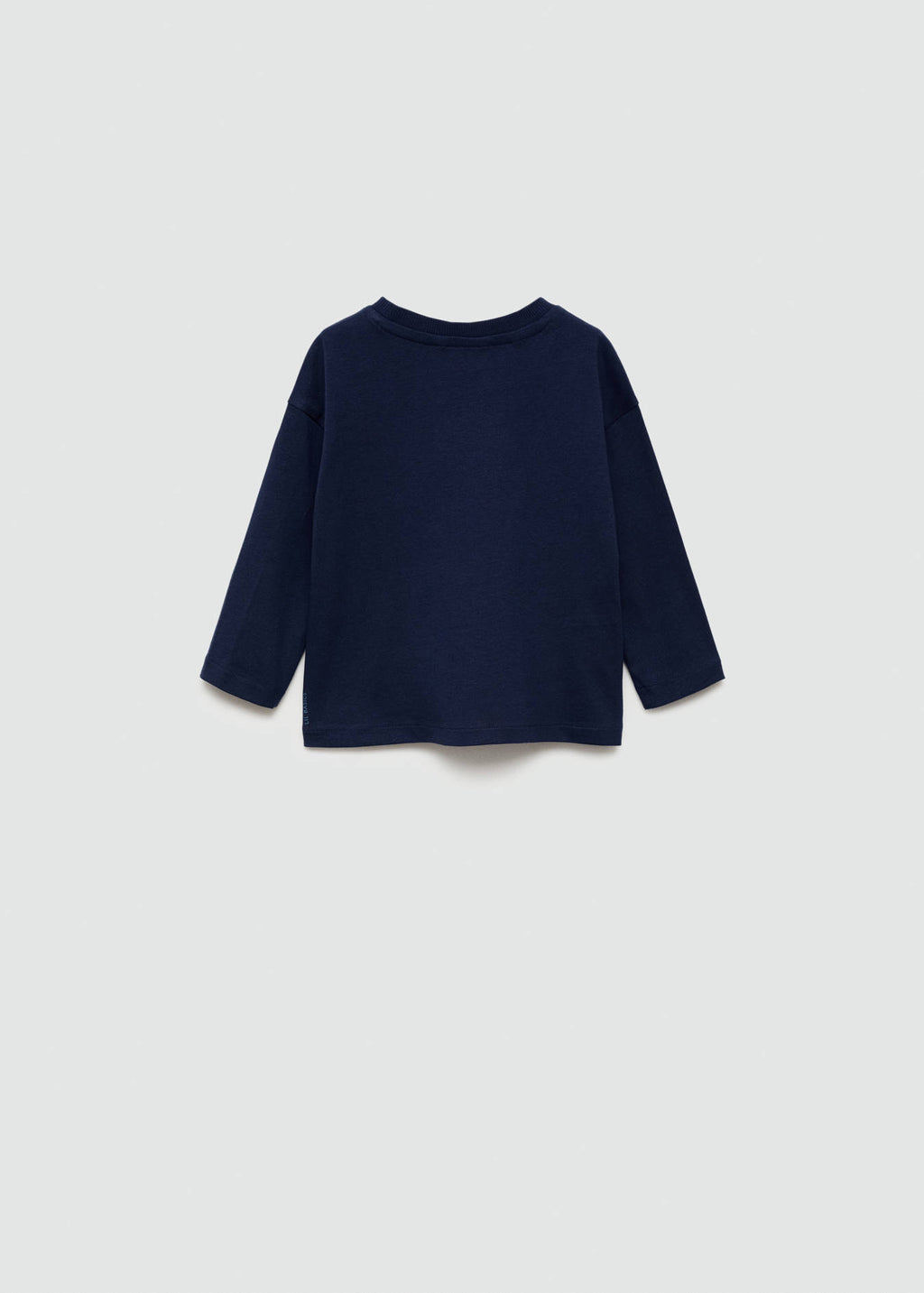 Mango Kids Navy Long Sleeve Pocket T-Shirt