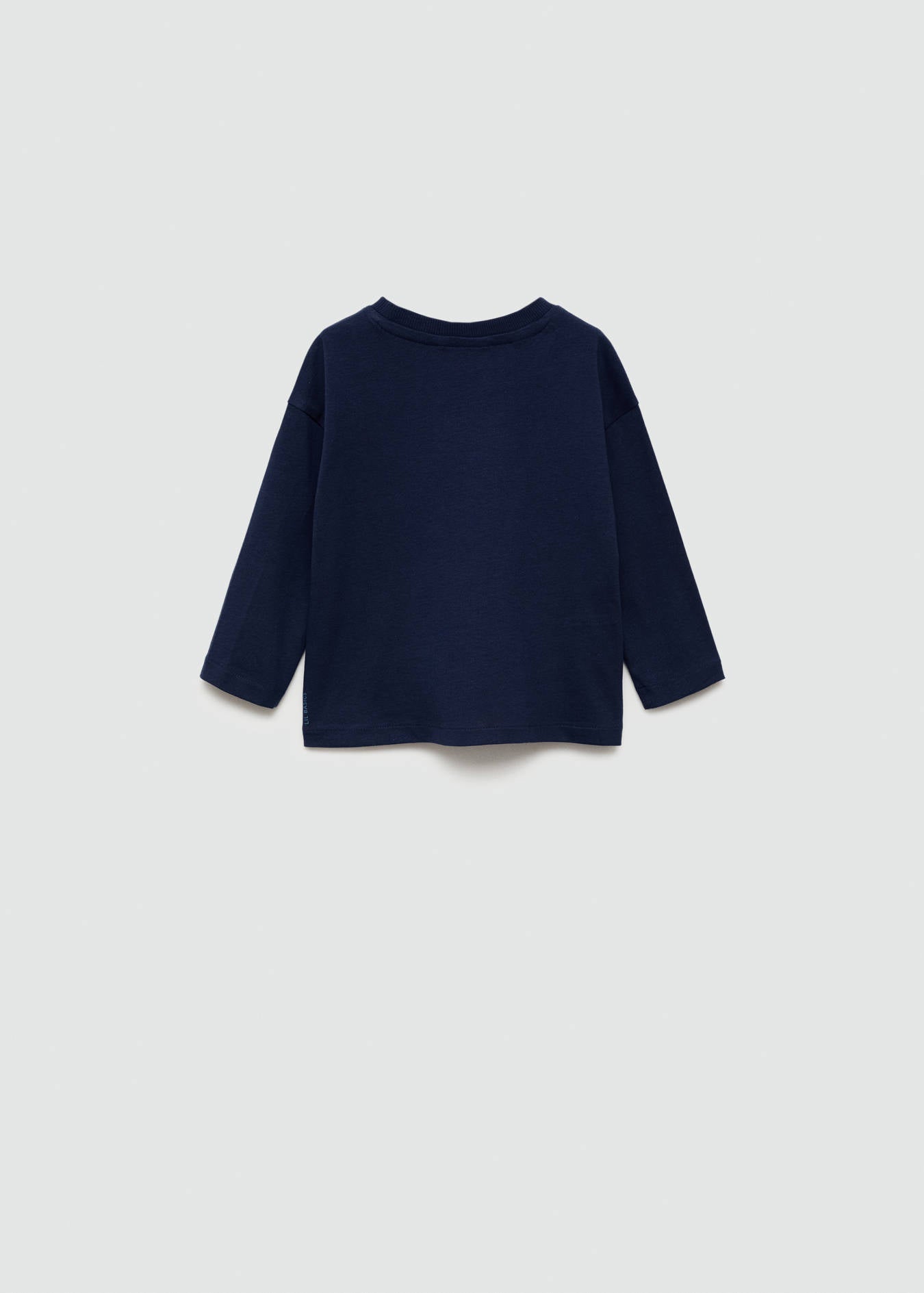 Mango Kids Navy Long Sleeve Pocket T-Shirt