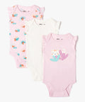 Gémo Sleeveless Jungle Motif Bodysuits – Set of 3