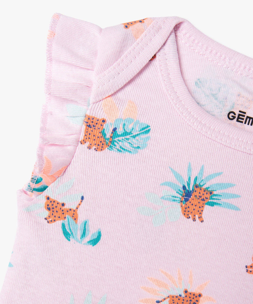 Gémo Sleeveless Jungle Motif Bodysuits – Set of 3