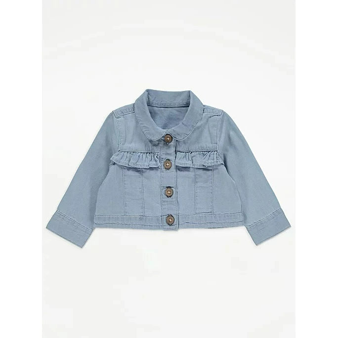 George Baby Frill Denim Jacket – Light Wash