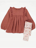 George Muslin Tunic & Floral Leggings Set