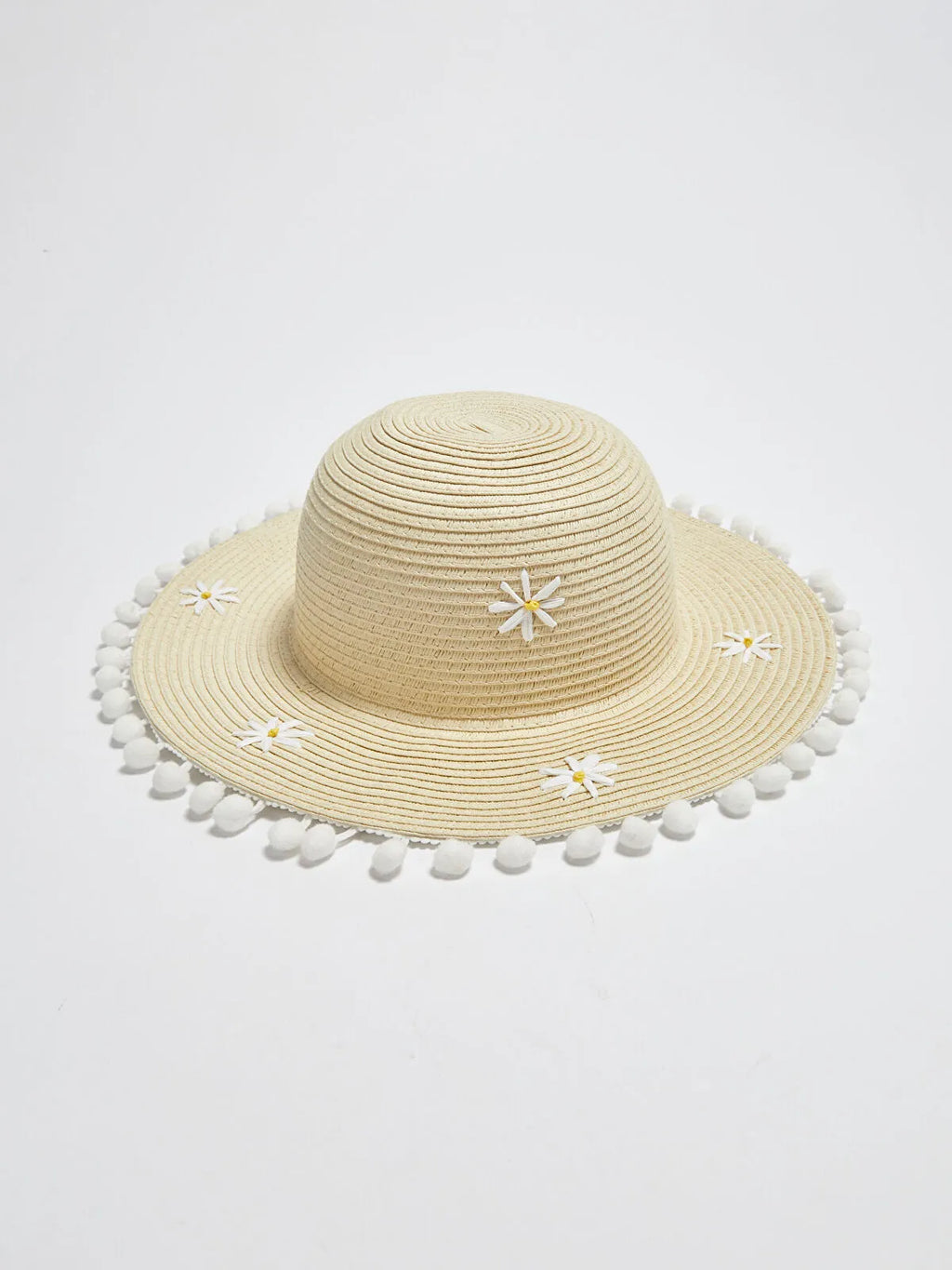 Daisy Embroidered Straw Sun Hat