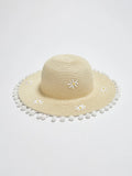 Daisy Embroidered Straw Sun Hat