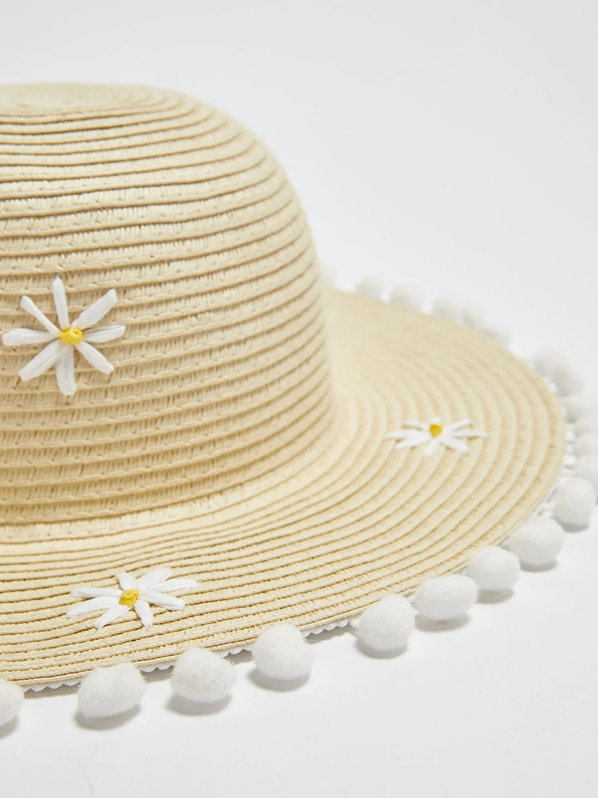 Daisy Embroidered Straw Sun Hat