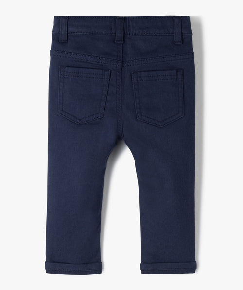 Baby Boy Slim Fit Navy Canvas Pants – Gémo