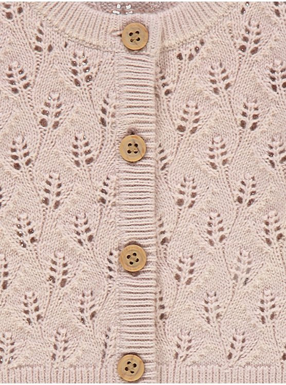 George Blush Pointelle Knit Cardigan