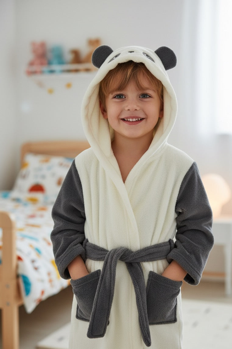 Panda Hooded Dressing Gown for Kids
