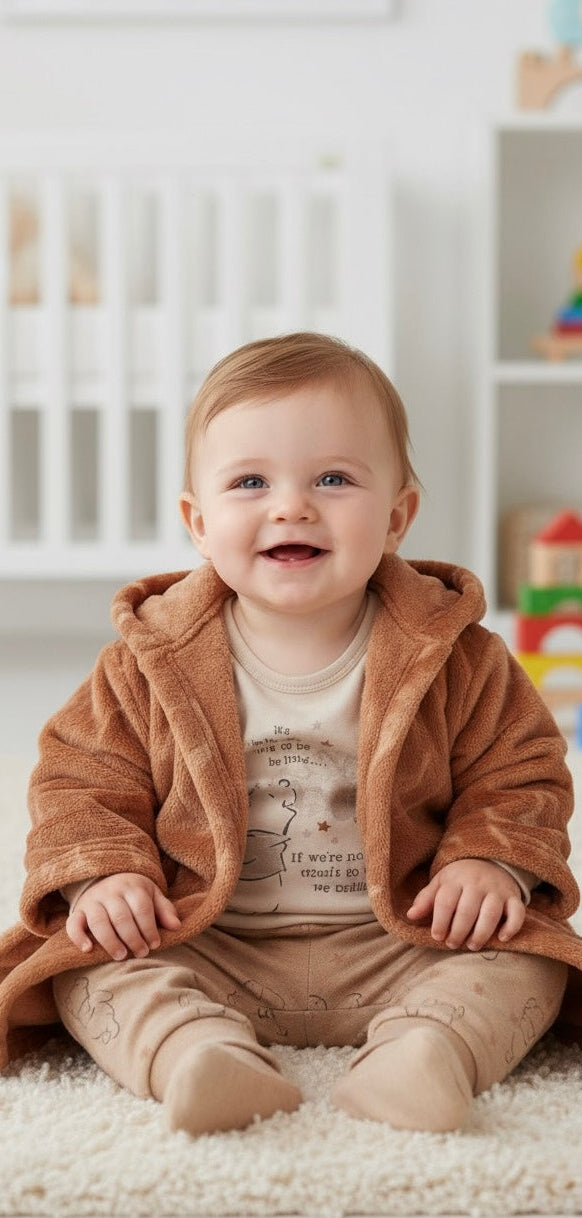 Disney Winnie the Pooh Pyjamas & Dressing Gown Set – Brown