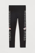 H&M Girls Black Team Unicorn Leggings |