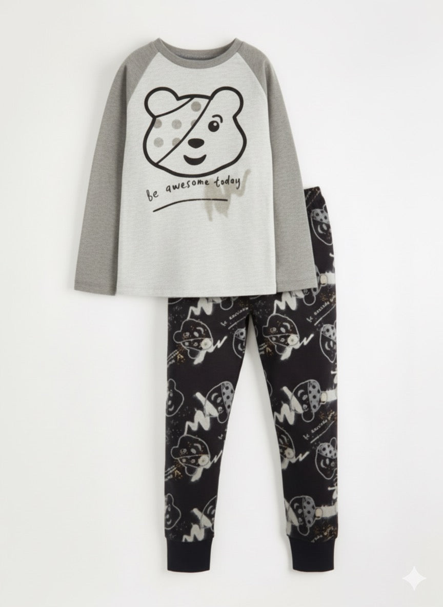 Children in Need Pudsey Grey Pyjamas Set – Unisex