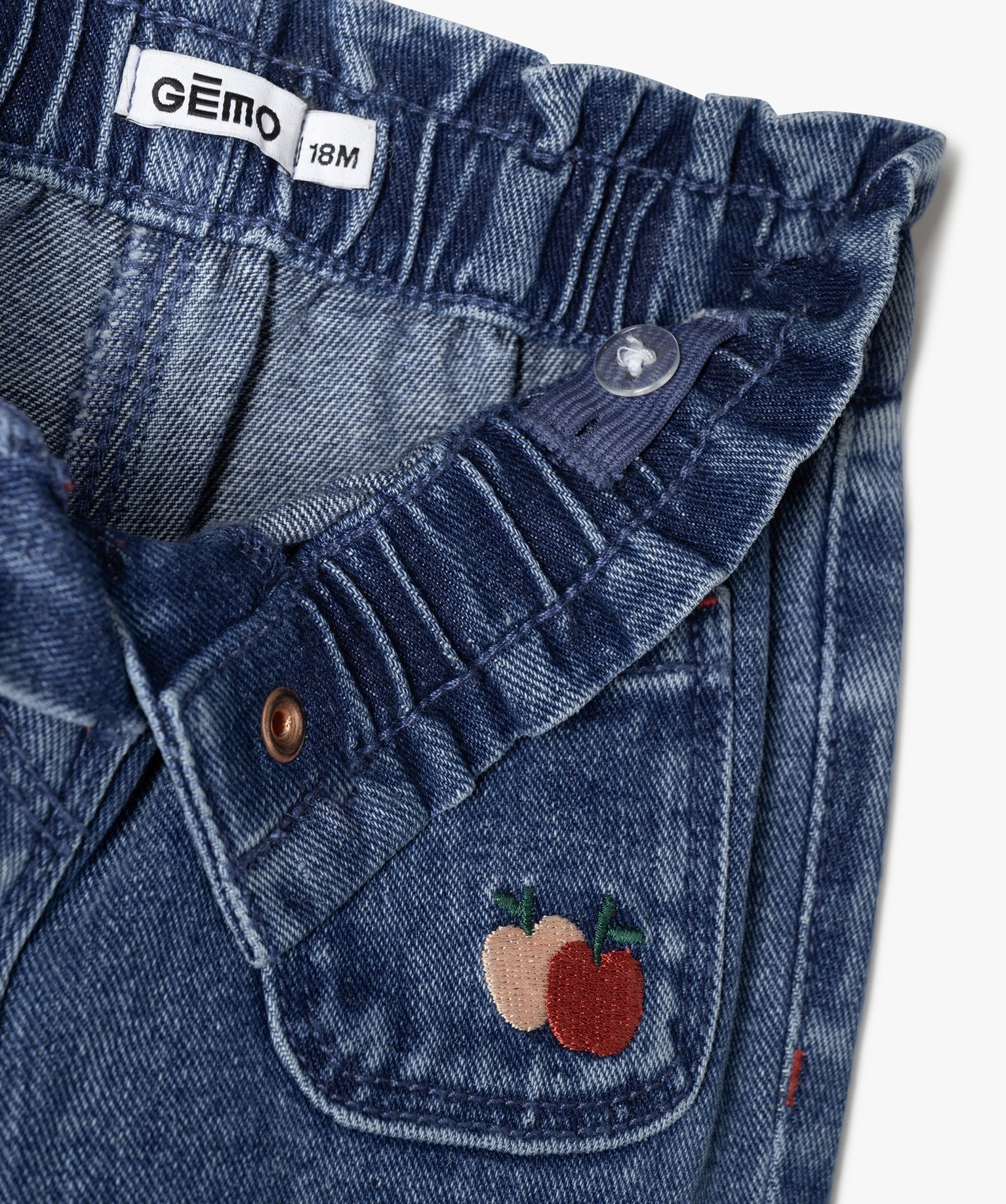 Cherry Print Top & Denim Pants Set for Girls
