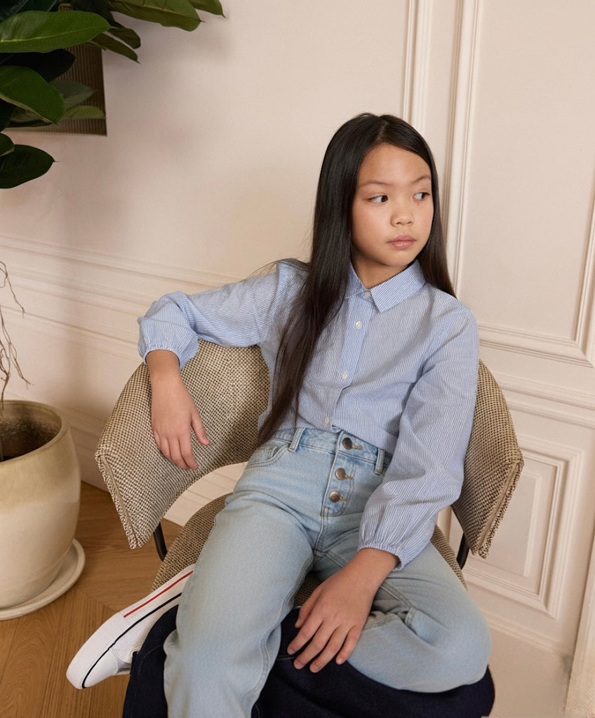 Gemo Classic Blue Shirt & Denim Set – Kids Outfit