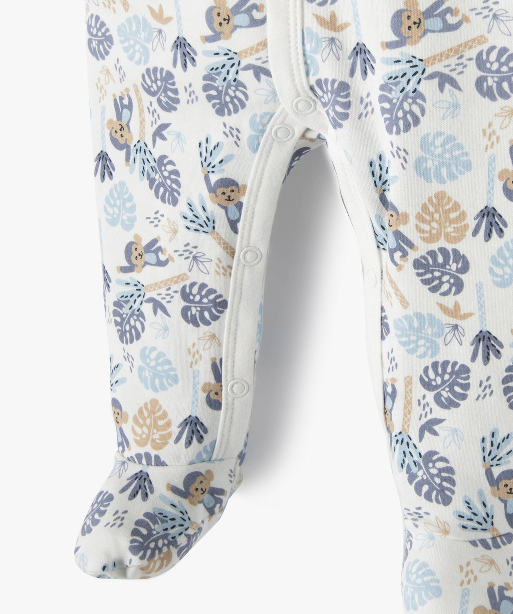GÉMO Baby Jungle Monkey Print Sleepsuit