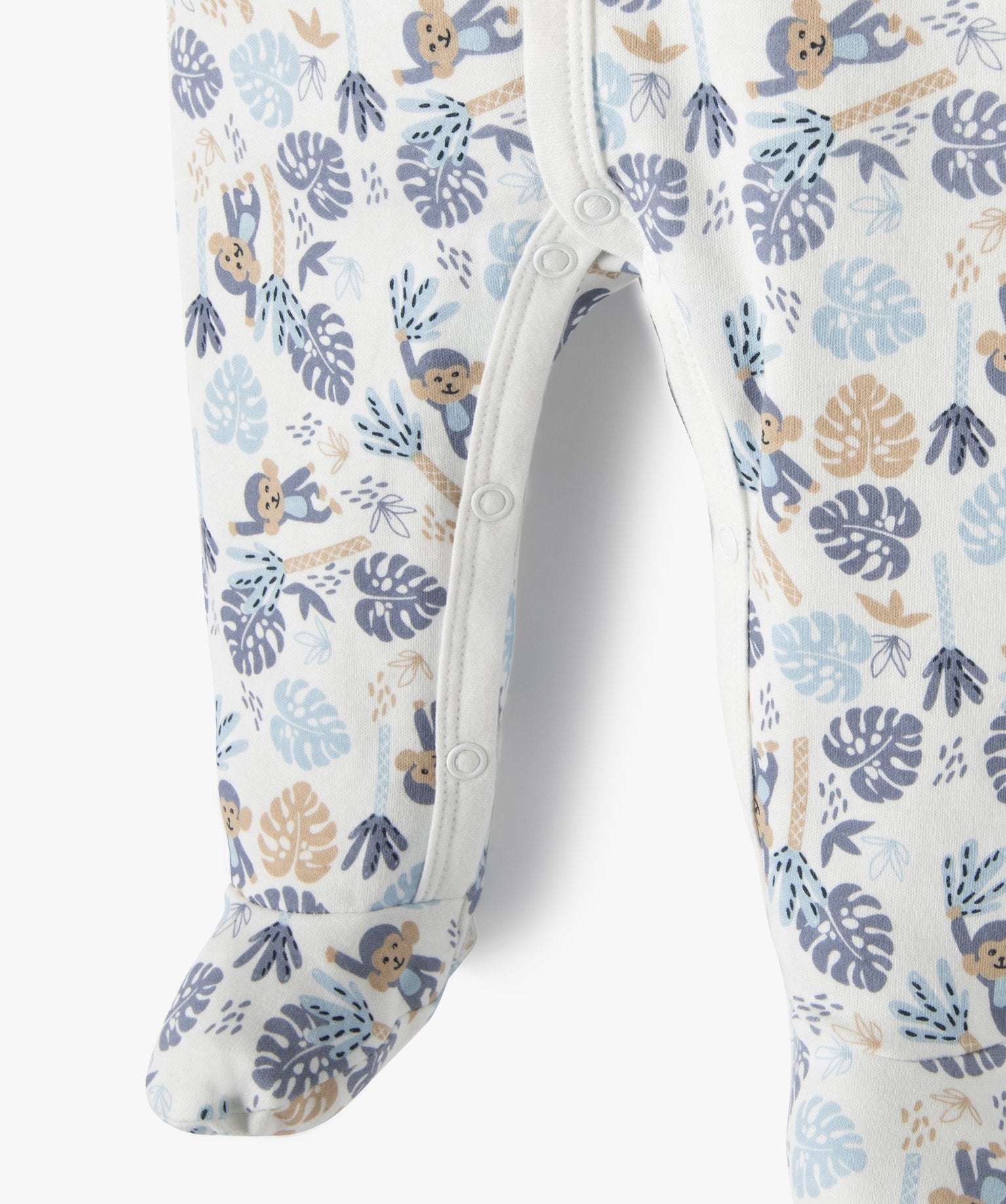 GÉMO Baby Jungle Monkey Print Sleepsuit