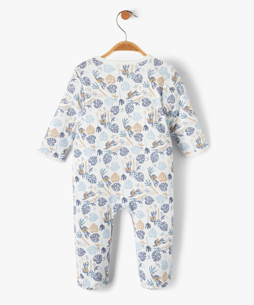GÉMO Baby Jungle Monkey Print Sleepsuit