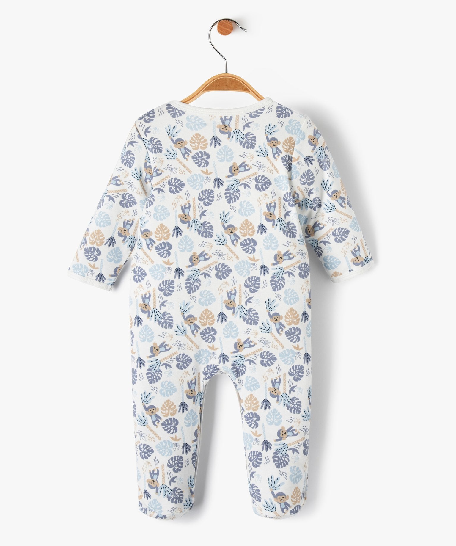 GÉMO Baby Jungle Monkey Print Sleepsuit