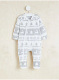 Billie Faiers Grey Fairisle Fleece Sleepsuit (9-12 Months)